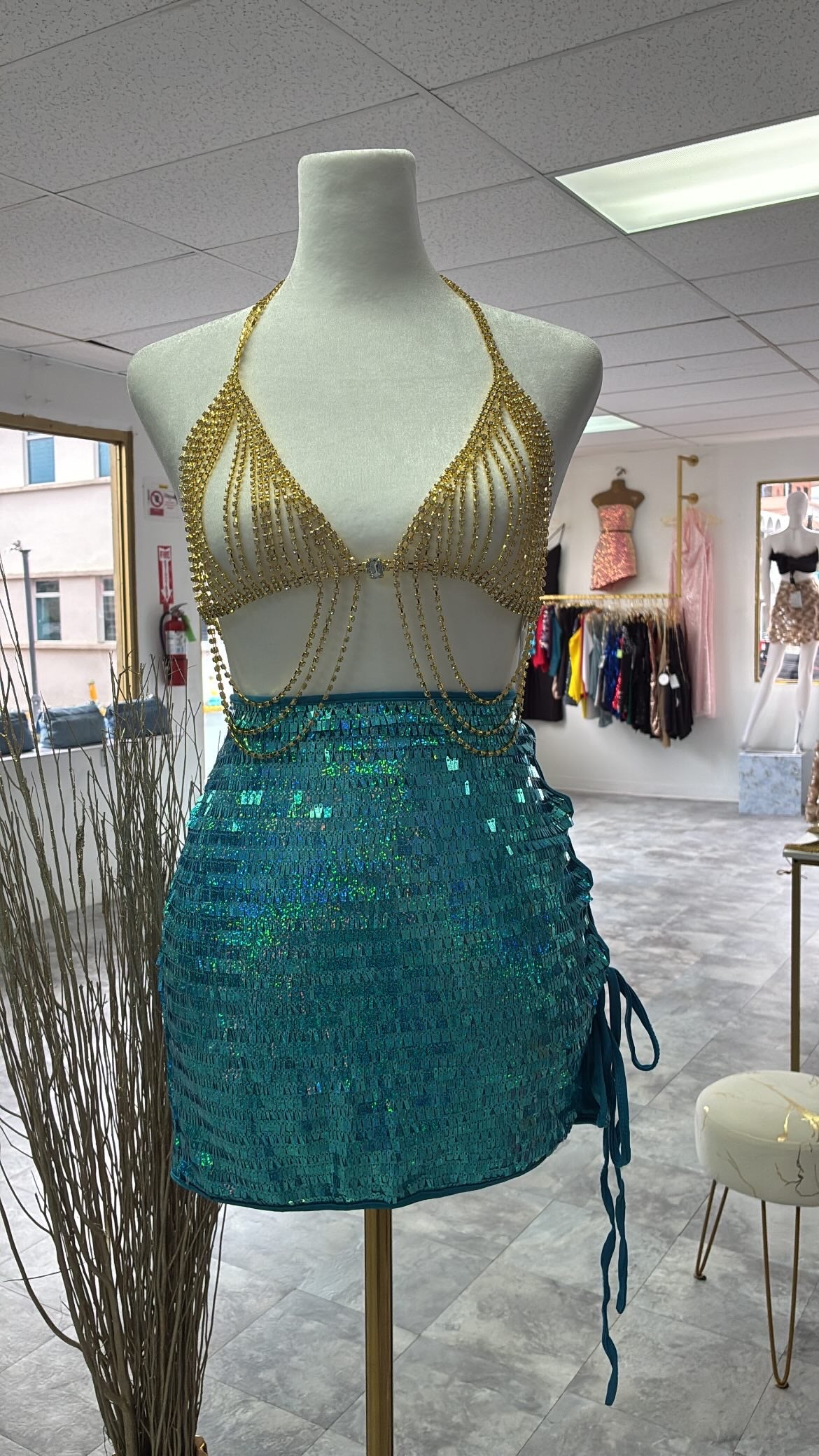 Bikini Chain Crop Top