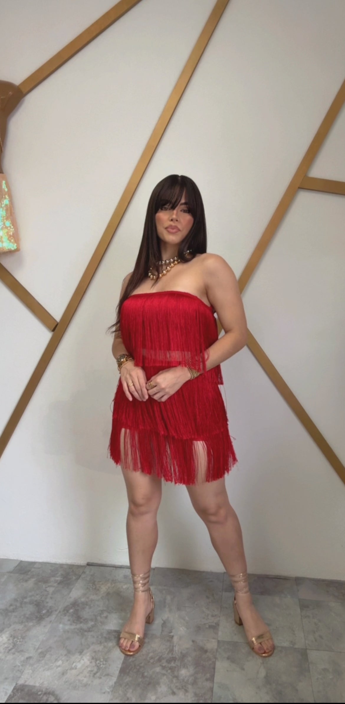 Aurora Red Fringe Set