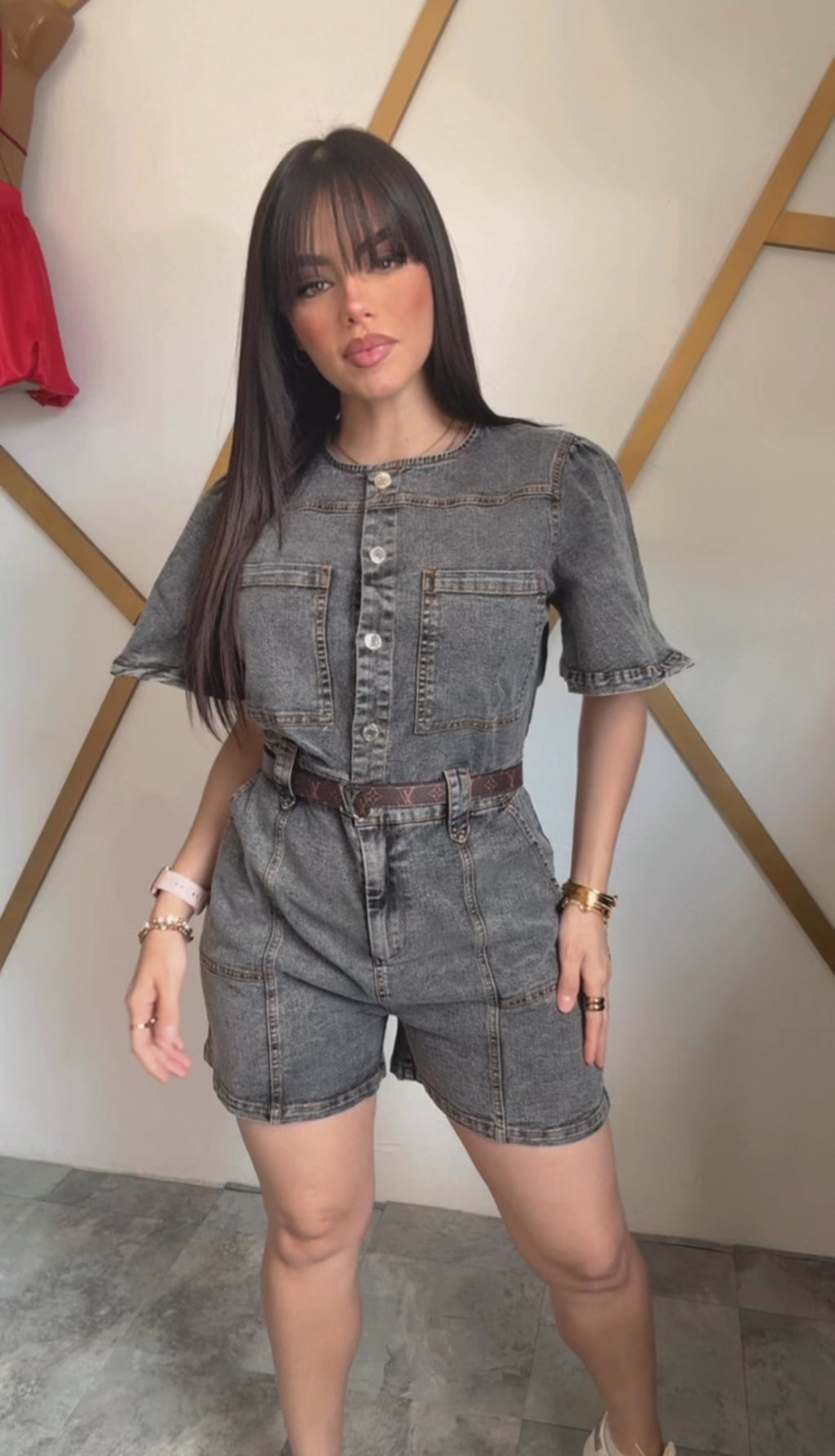 Denim Wash Romper