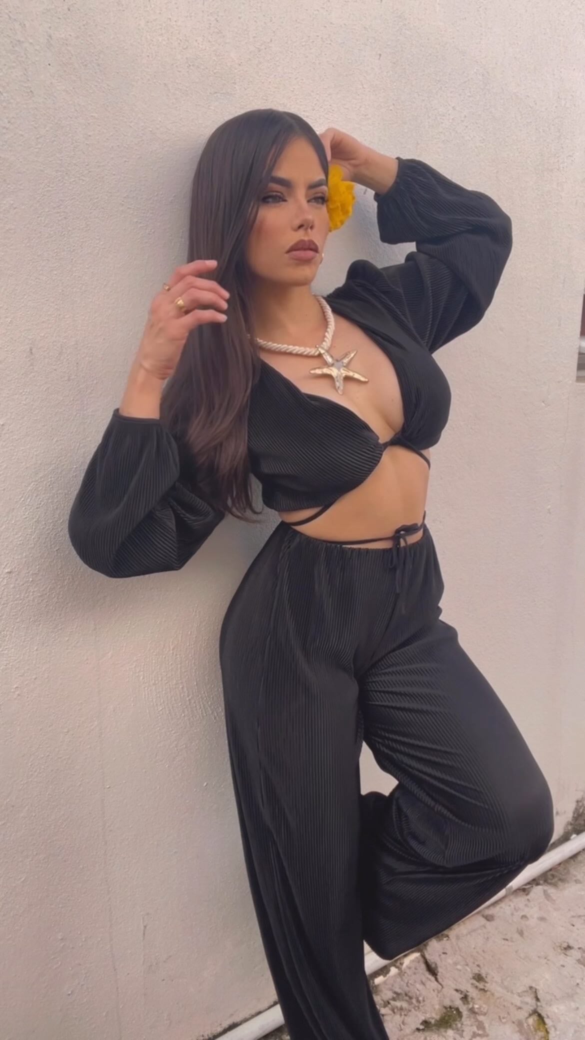 Plisado Black Set