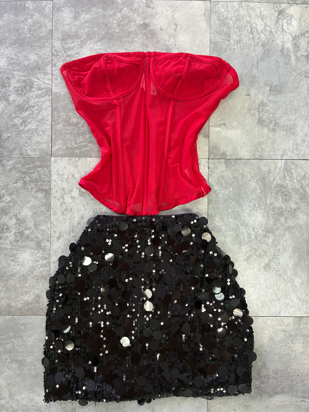 Falda Lentejuelas Negra