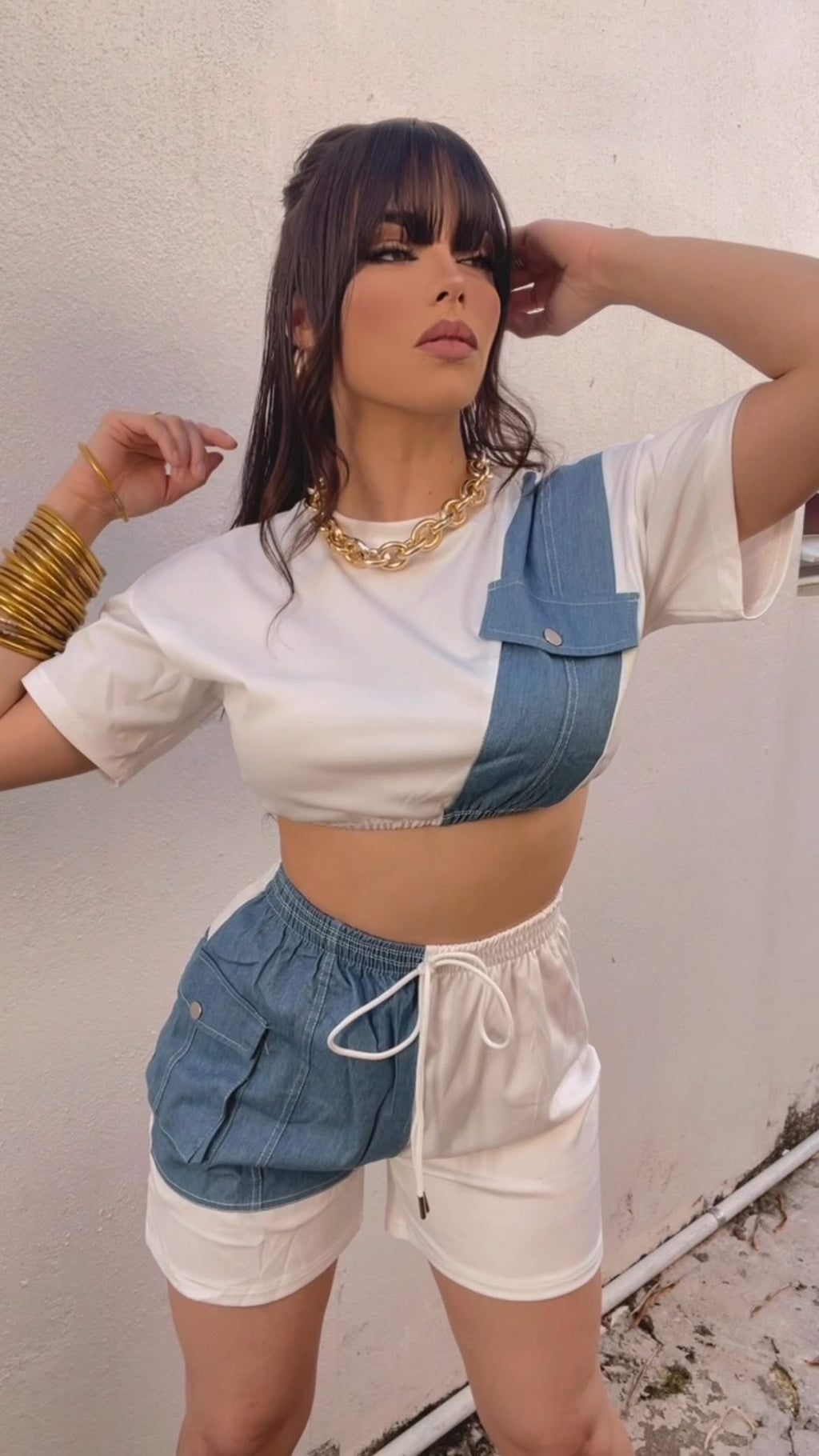 Patch Denim Set