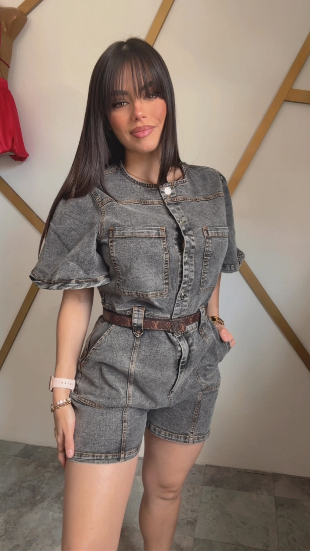 Denim Wash Romper