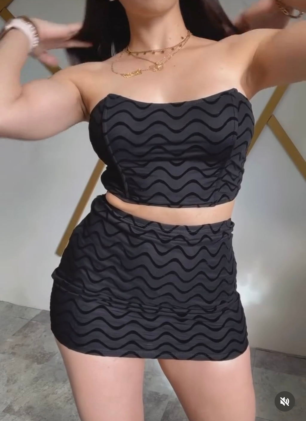 Velvette Skirt Set