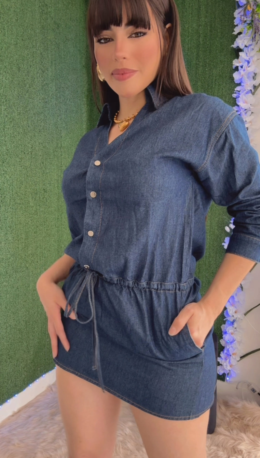 Denim Mini Camison Dress