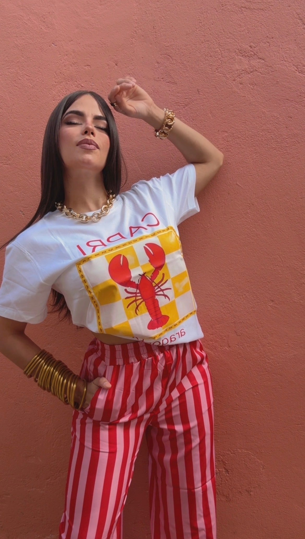 Stripe Pant Red and Pink