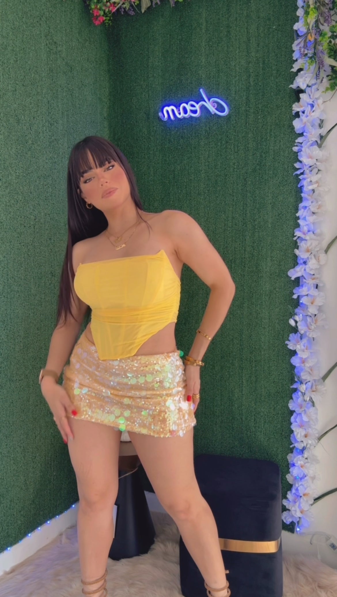 Sequins Micro Skirt