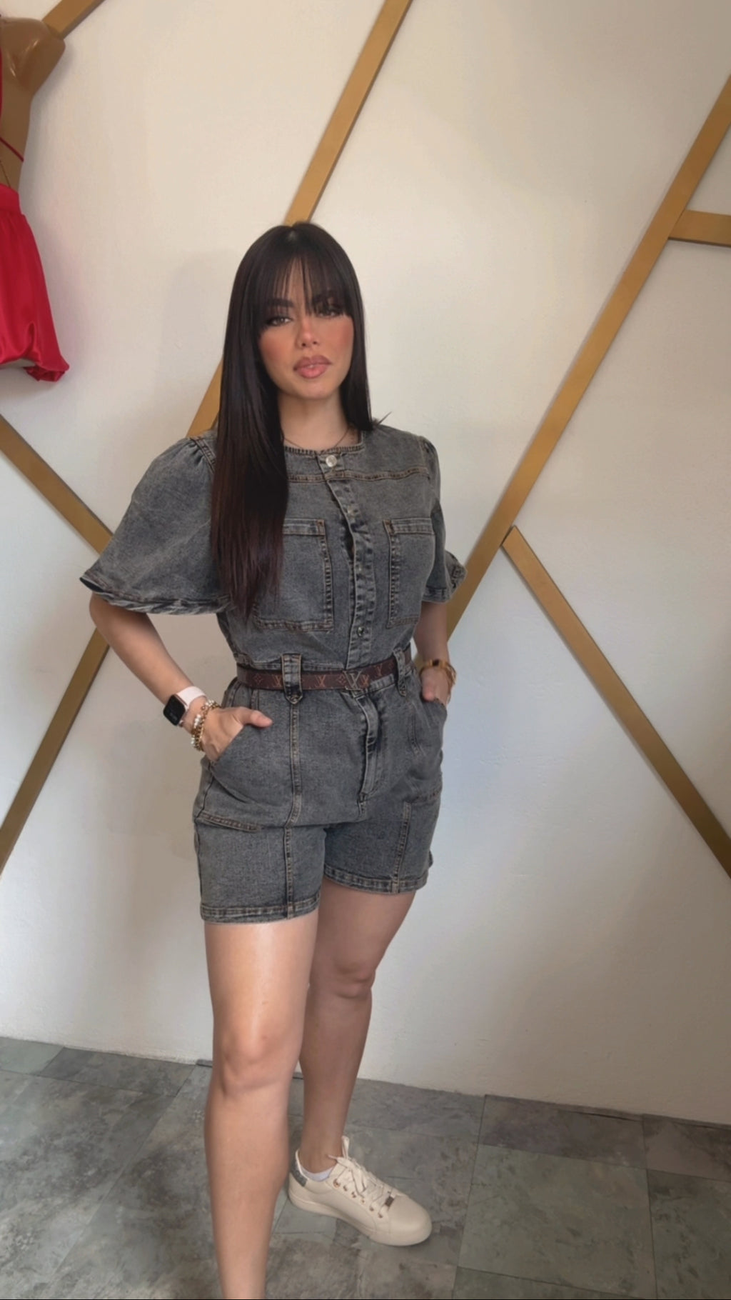 Denim Wash Romper