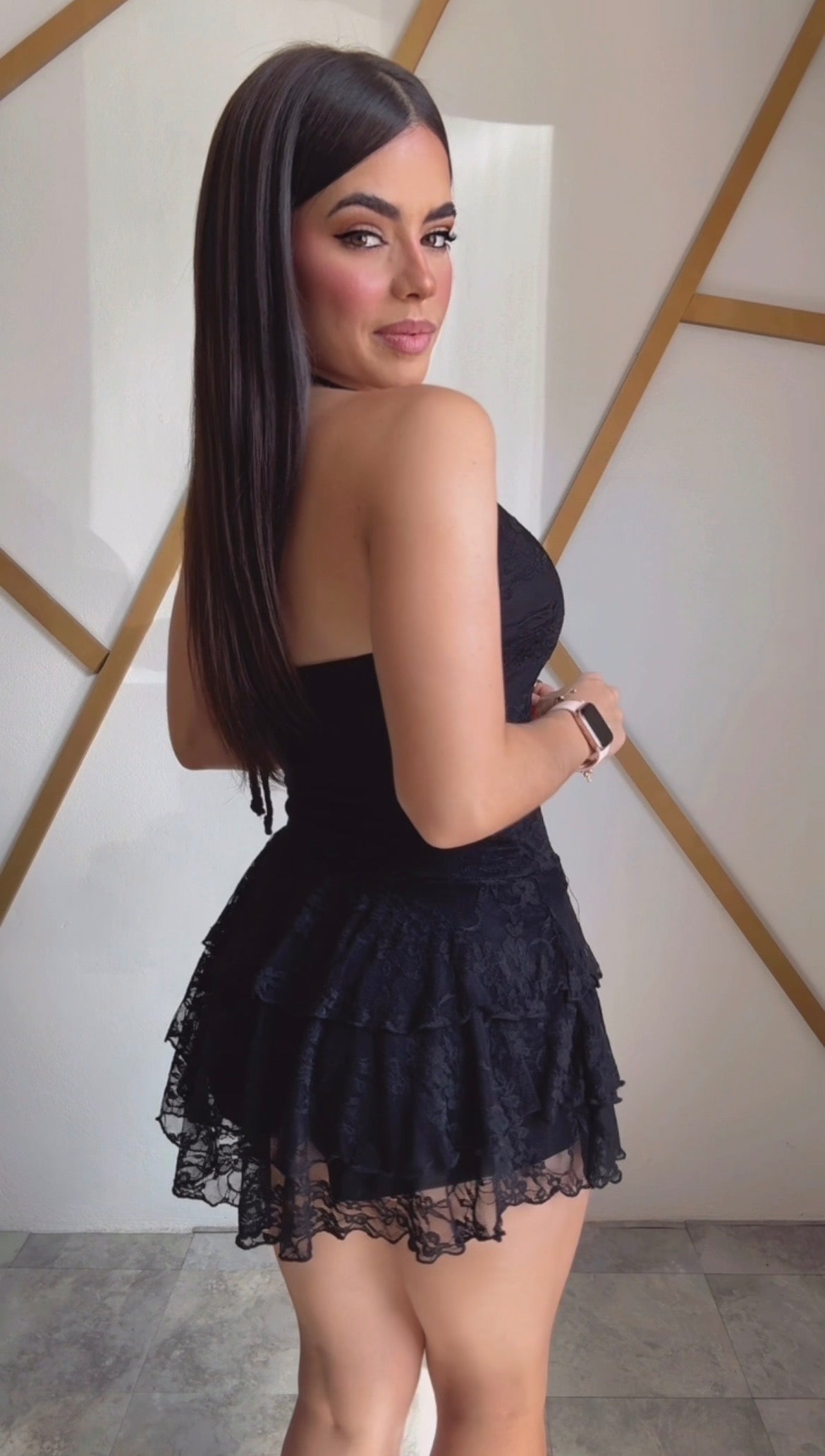 Black Lace Romper