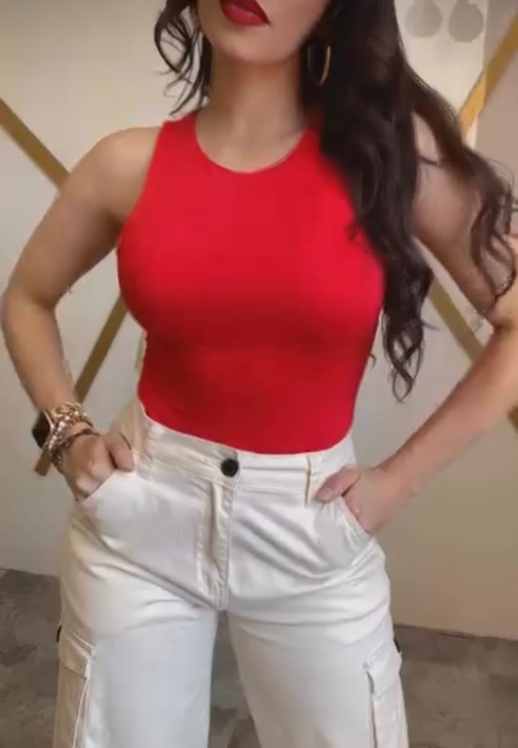 Red Basic Bodysuit