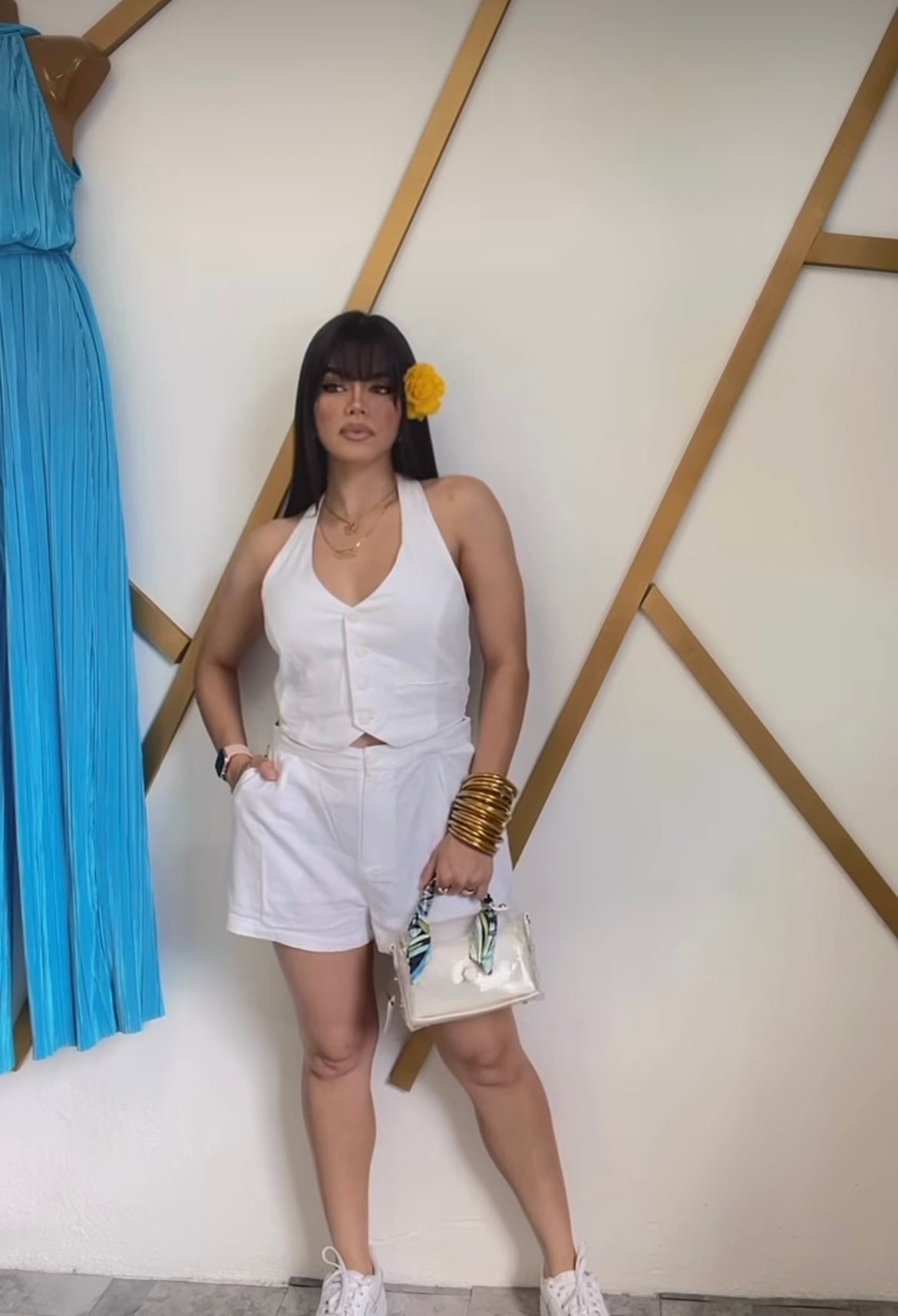 White Vest Romper