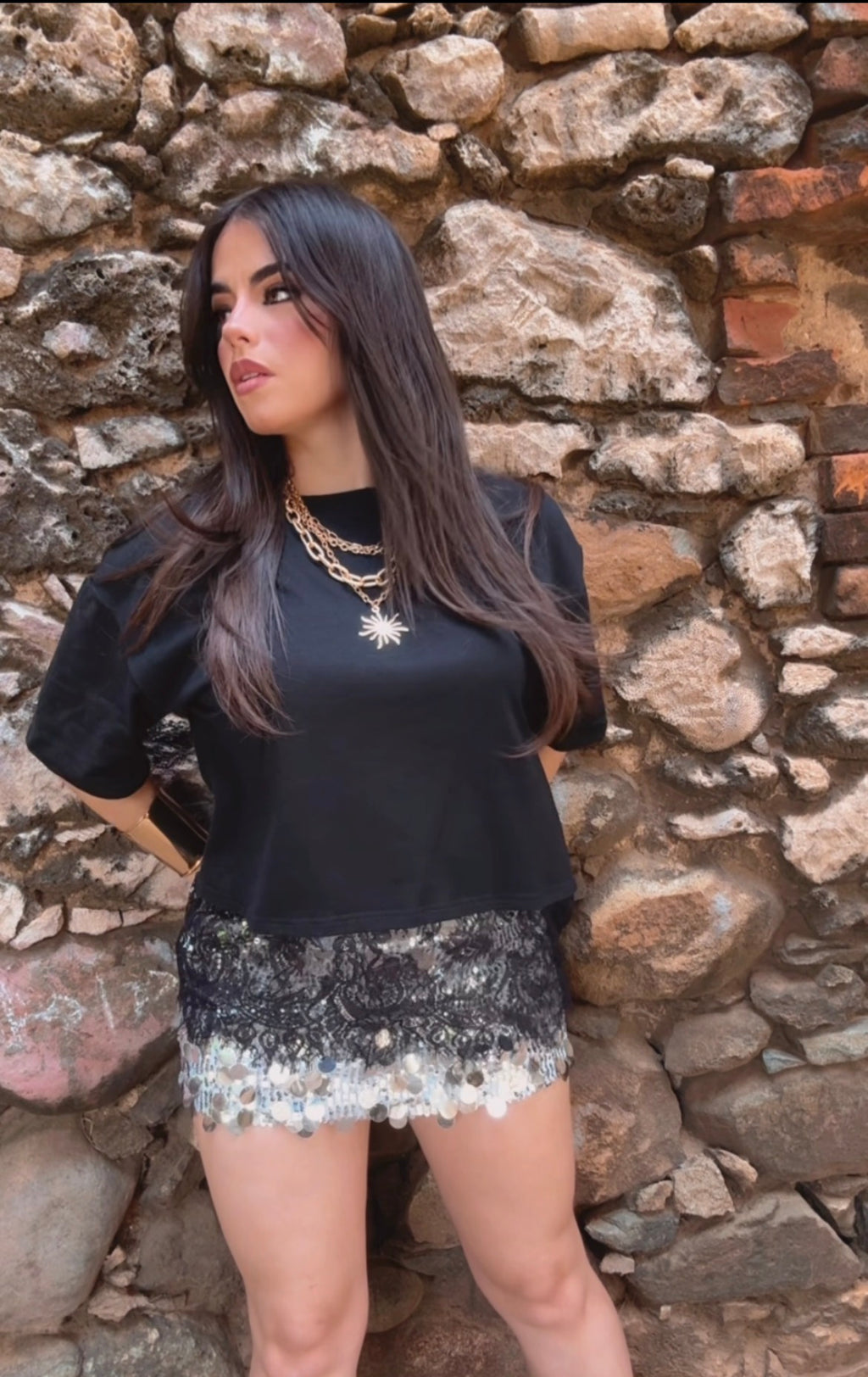 Lace Black Tshirt
