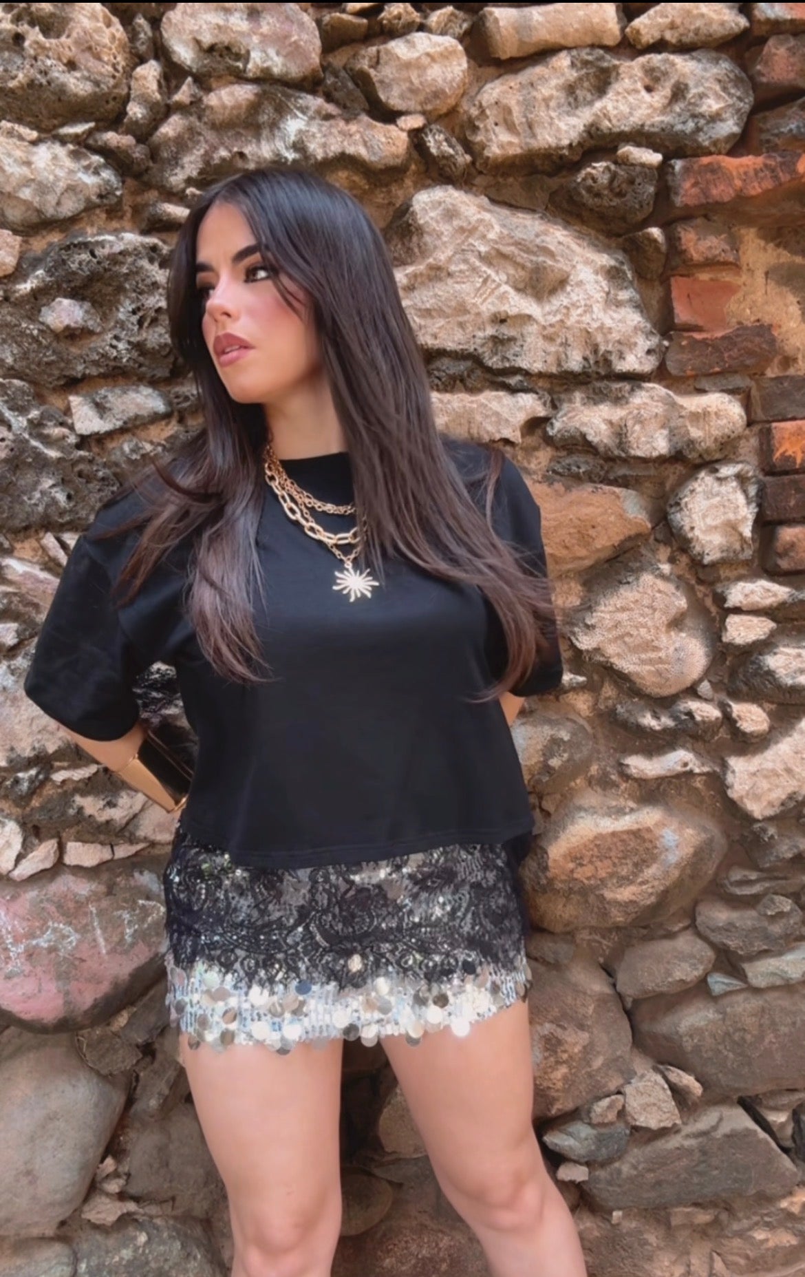 Lace Black Tshirt