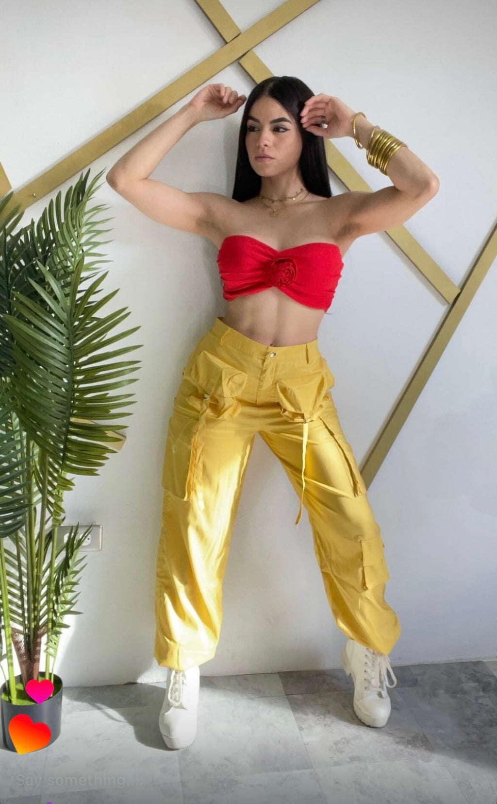Yellow Cargo Jogger