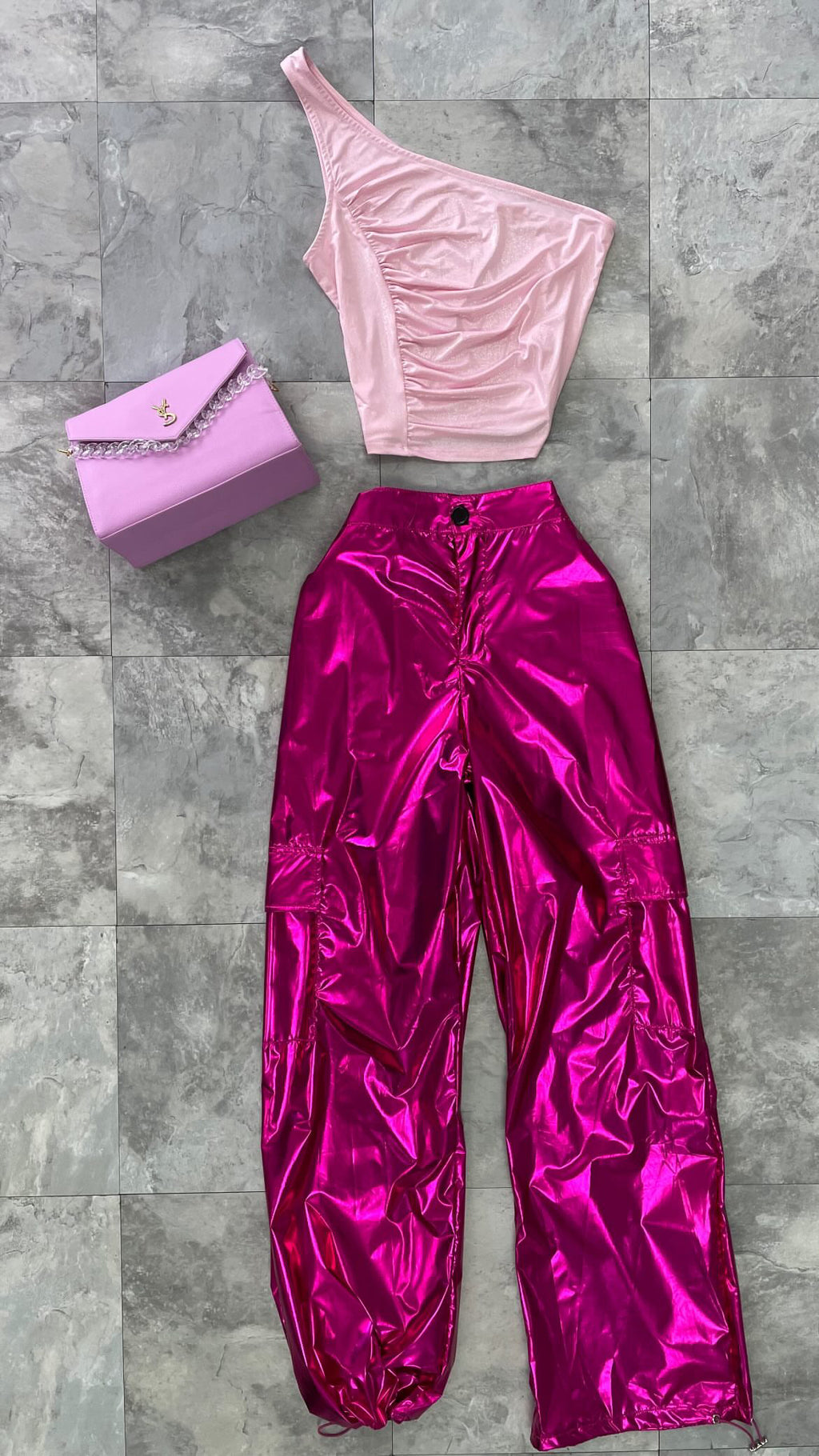 Metallic Cargo Fuchsia