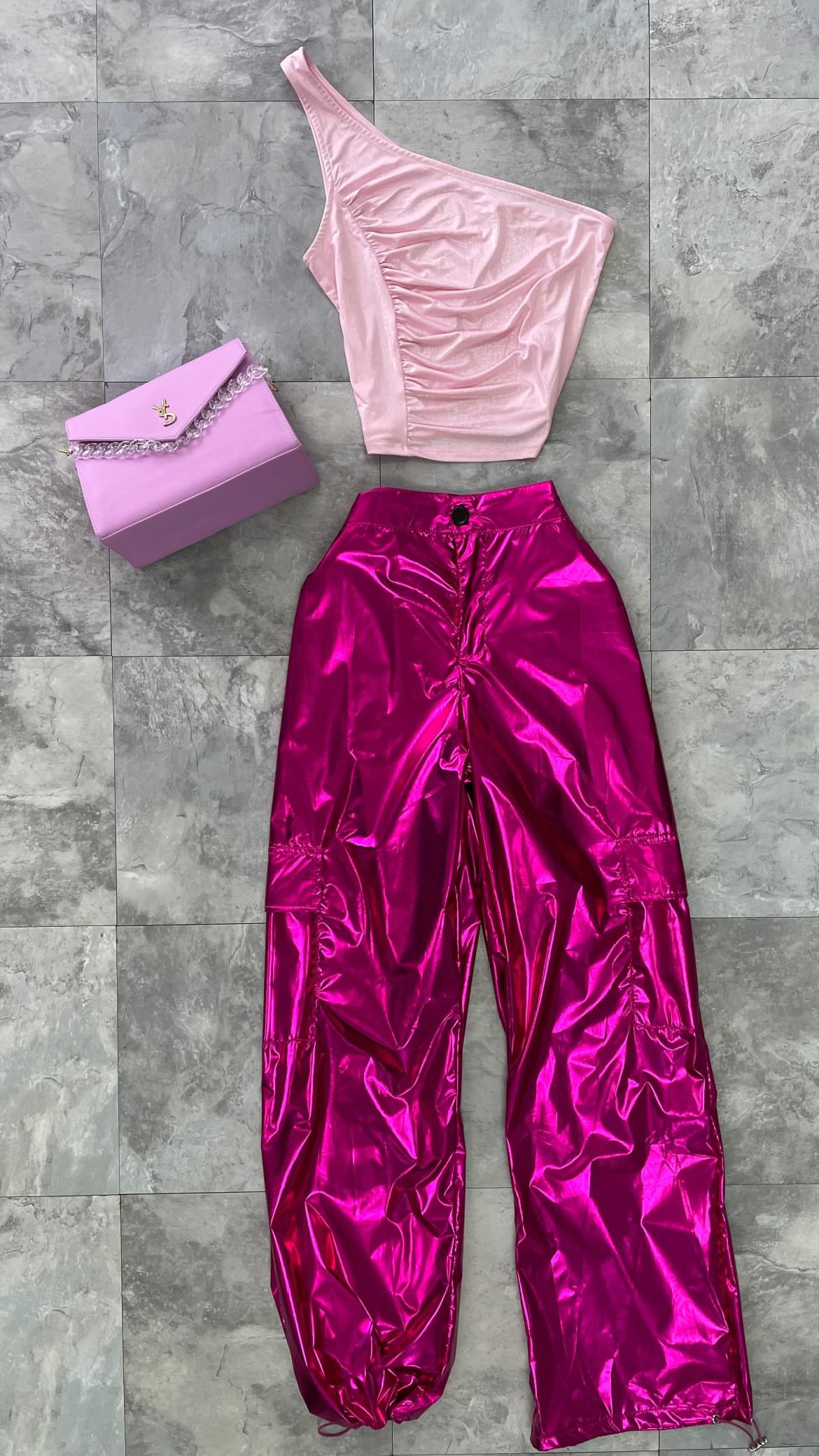 Metallic Cargo Fuchsia