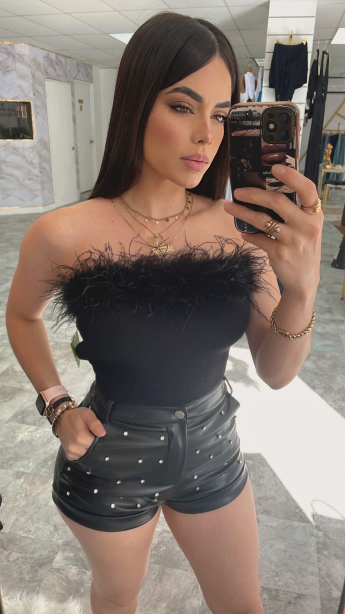 Feather Tube Top
