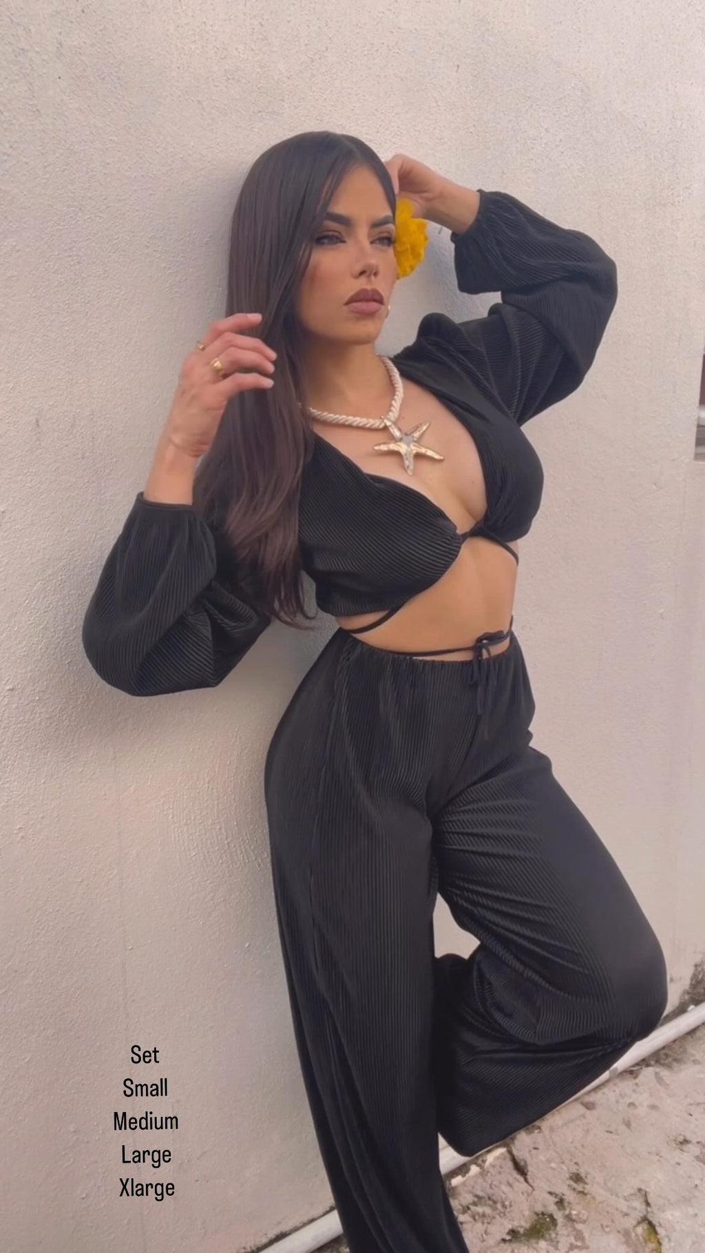 Plisado Black Set