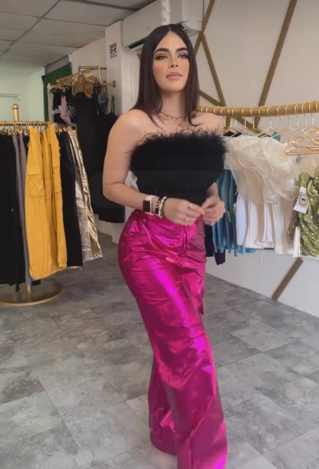 Metallic Cargo Fuchsia