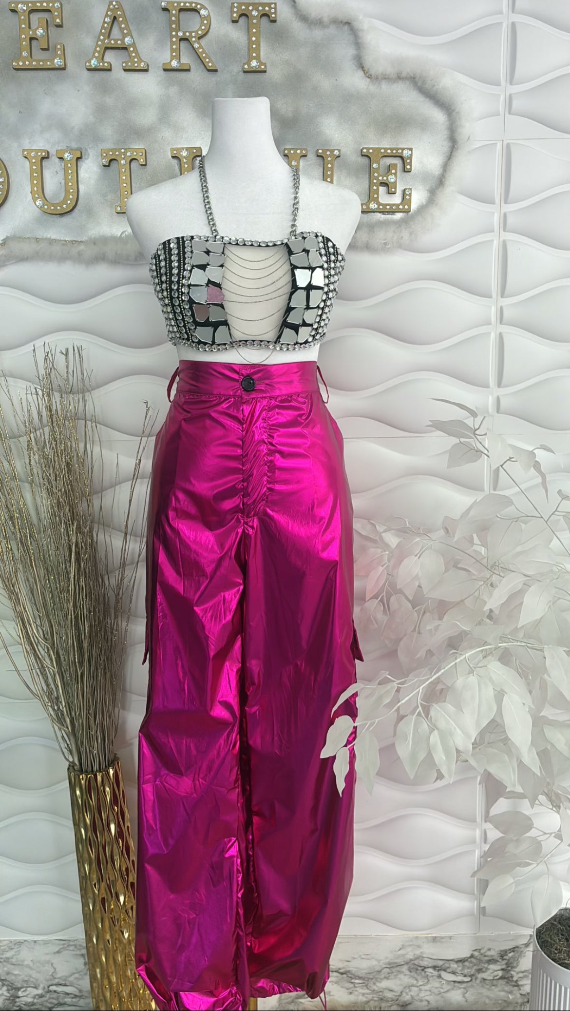 Metallic Cargo Fuchsia